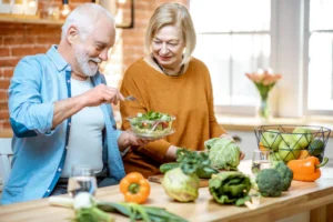 Couple Eating Salad